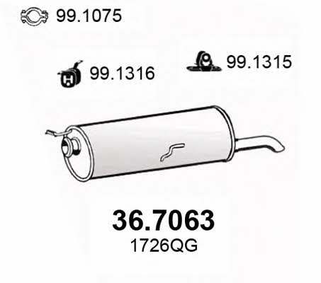 Asso 36.7063 End Silencer 367063: Buy near me in Poland at 2407.PL - Good price!