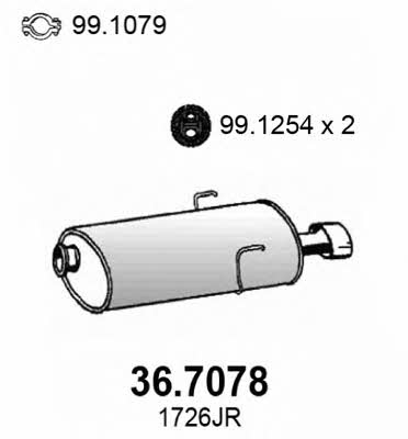 Asso 36.7078 End Silencer 367078: Buy near me in Poland at 2407.PL - Good price!