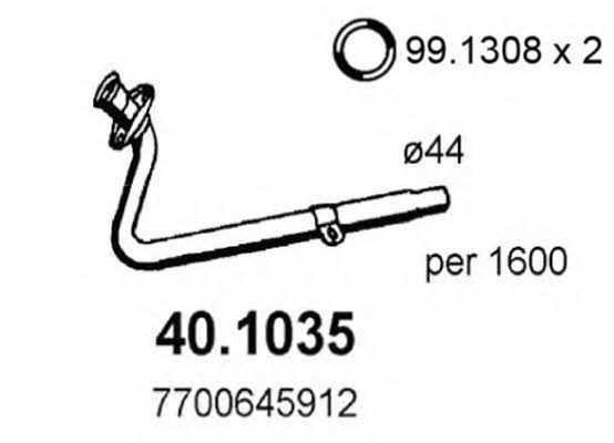 Asso 40.1035 Exhaust pipe 401035: Buy near me in Poland at 2407.PL - Good price!