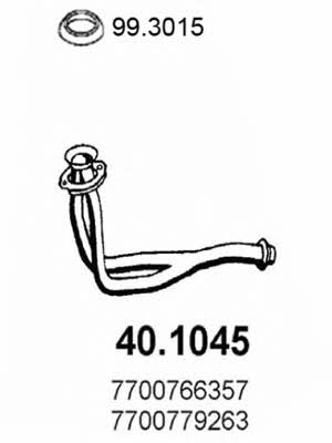  40.1045 Exhaust pipe 401045: Buy near me in Poland at 2407.PL - Good price!
