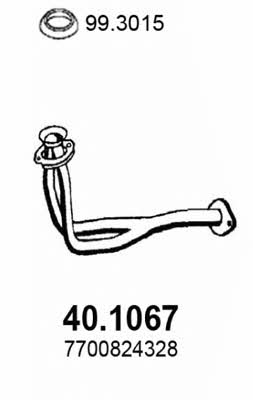  40.1067 Exhaust pipe 401067: Buy near me in Poland at 2407.PL - Good price!