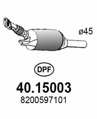 Asso 40.15003 Фильтр сажевый DPF 4015003: Отличная цена - Купить в Польше на 2407.PL!