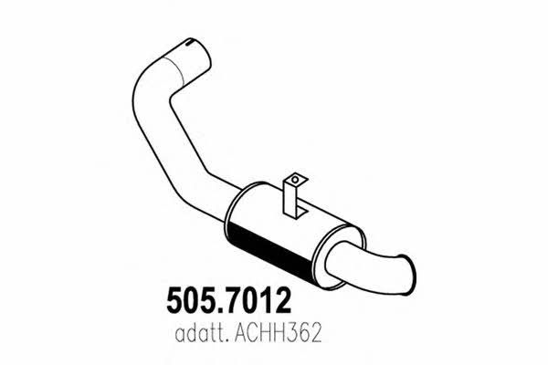 Asso 505.7012 Средний конечный глушитель ОГ 5057012: Отличная цена - Купить в Польше на 2407.PL!