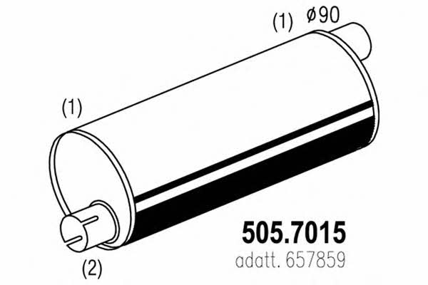 Asso 505.7015 Middle-/End Silencer 5057015: Buy near me at 2407.PL in Poland at an Affordable price!