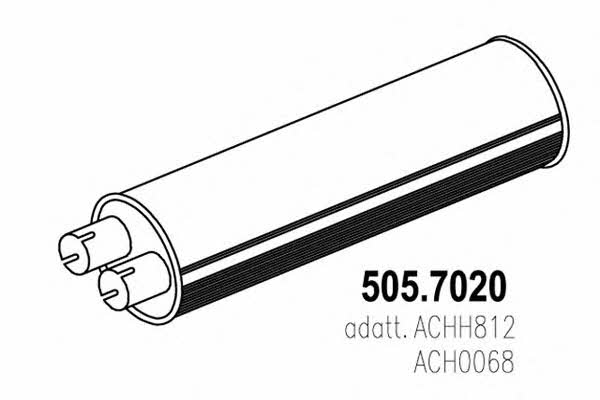 Asso 505.7020 Средний конечный глушитель ОГ 5057020: Отличная цена - Купить в Польше на 2407.PL!