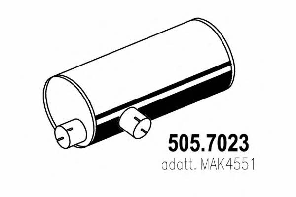 Asso 505.7023 Middle-/End Silencer 5057023: Buy near me at 2407.PL in Poland at an Affordable price!