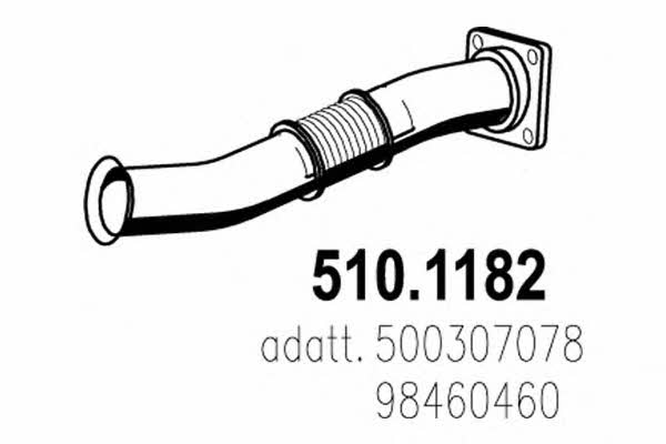 Asso 510.1182 Exhaust pipe 5101182: Buy near me in Poland at 2407.PL - Good price!