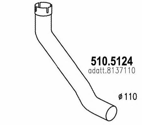 Asso 510.5124 Exhaust pipe 5105124: Buy near me in Poland at 2407.PL - Good price!