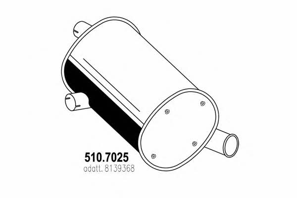 Asso 510.7025 Middle-/End Silencer 5107025: Buy near me in Poland at 2407.PL - Good price!