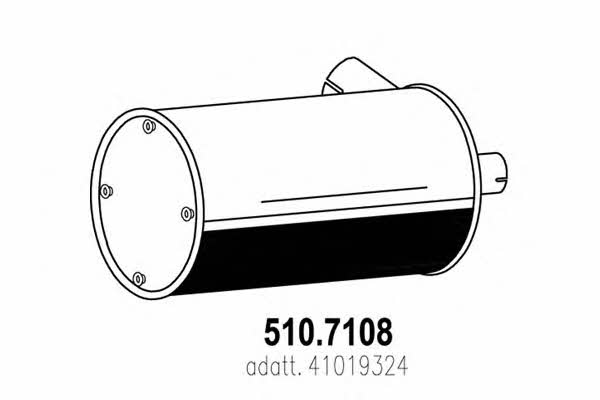 Asso 510.7108 Middle-/End Silencer 5107108: Buy near me in Poland at 2407.PL - Good price!