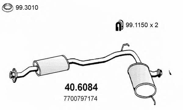  40.6084 Central silencer 406084: Buy near me in Poland at 2407.PL - Good price!