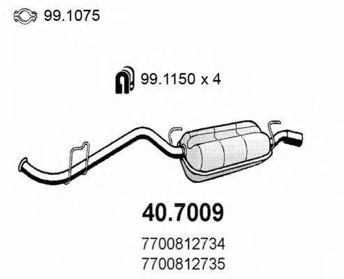 Asso 40.7009 End Silencer 407009: Buy near me in Poland at 2407.PL - Good price!