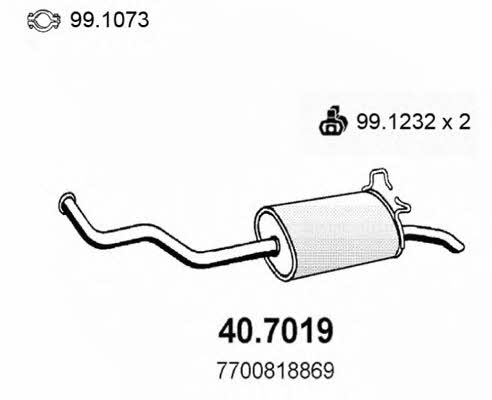 Asso 40.7019 End Silencer 407019: Buy near me in Poland at 2407.PL - Good price!