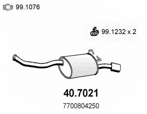 Asso 40.7021 End Silencer 407021: Buy near me in Poland at 2407.PL - Good price!