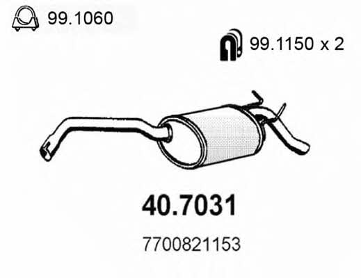 Asso 40.7031 End Silencer 407031: Buy near me in Poland at 2407.PL - Good price!