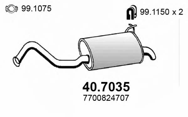 Asso 40.7035 End Silencer 407035: Buy near me in Poland at 2407.PL - Good price!