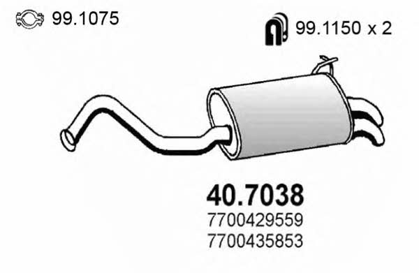 Asso 40.7038 End Silencer 407038: Buy near me in Poland at 2407.PL - Good price!
