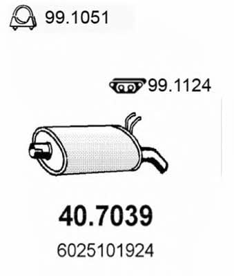 Asso 40.7039 End Silencer 407039: Buy near me at 2407.PL in Poland at an Affordable price!