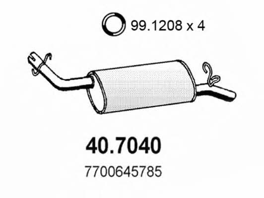 Asso 40.7040 End Silencer 407040: Buy near me in Poland at 2407.PL - Good price!
