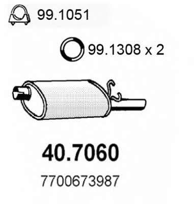 Asso 40.7060 End Silencer 407060: Buy near me in Poland at 2407.PL - Good price!