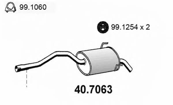 Asso 40.7063 End Silencer 407063: Buy near me in Poland at 2407.PL - Good price!