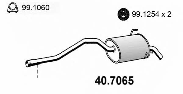 Asso 40.7065 End Silencer 407065: Buy near me in Poland at 2407.PL - Good price!