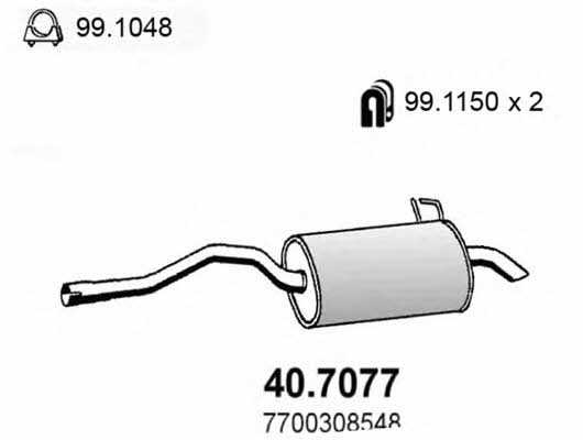 Asso 40.7077 End Silencer 407077: Buy near me in Poland at 2407.PL - Good price!