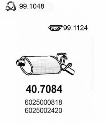 Asso 40.7084 Глушитель, задняя часть 407084: Отличная цена - Купить в Польше на 2407.PL!