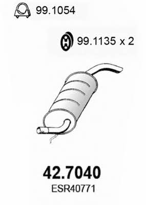 Asso 42.7040 End Silencer 427040: Buy near me in Poland at 2407.PL - Good price!