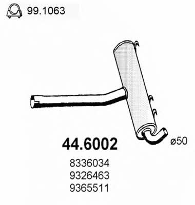 Asso 44.6002 Central silencer 446002: Buy near me in Poland at 2407.PL - Good price!
