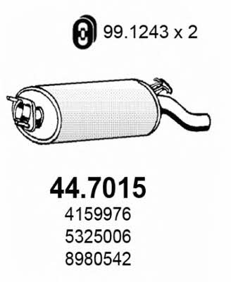 Asso 44.7015 End Silencer 447015: Buy near me in Poland at 2407.PL - Good price!