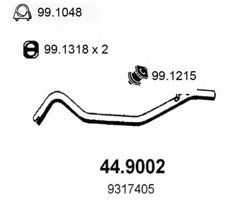 Asso 44.9002 Exhaust pipe 449002: Buy near me at 2407.PL in Poland at an Affordable price!