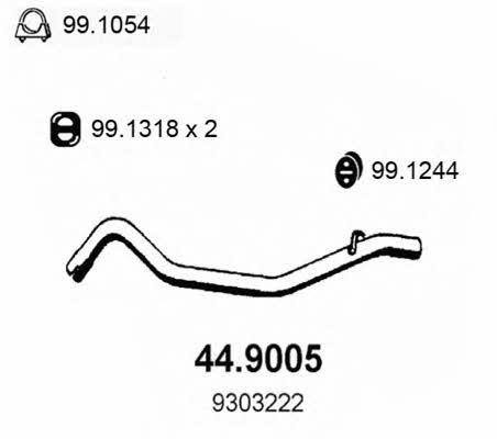 Asso 44.9005 Exhaust pipe 449005: Buy near me in Poland at 2407.PL - Good price!