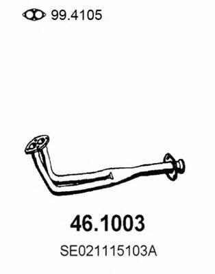 Asso 46.1003 Exhaust pipe 461003: Buy near me in Poland at 2407.PL - Good price!