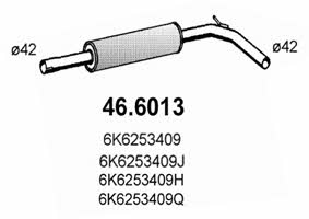 Asso 46.6013 Central silencer 466013: Buy near me in Poland at 2407.PL - Good price!
