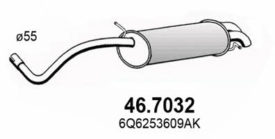 Asso 46.7032 Tłumik, część tylna 467032: Dobra cena w Polsce na 2407.PL - Kup Teraz!