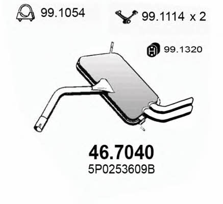 Asso 46.7040 End Silencer 467040: Buy near me in Poland at 2407.PL - Good price!