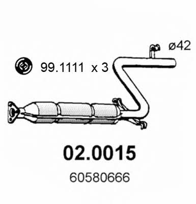 Asso 02.0015 Catalytic Converter 020015: Buy near me in Poland at 2407.PL - Good price!