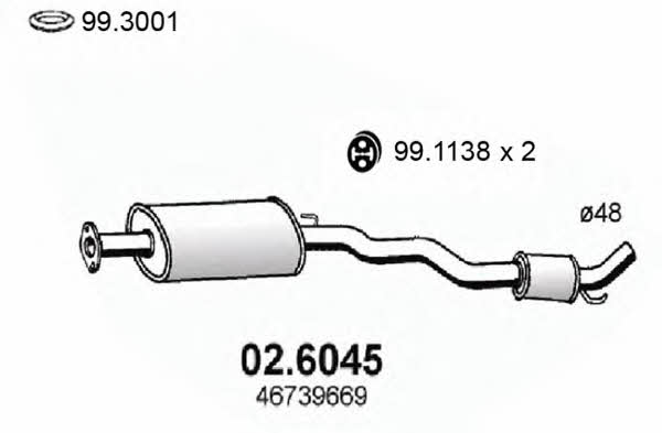 02.6045 Central silencer 026045: Buy near me in Poland at 2407.PL - Good price!