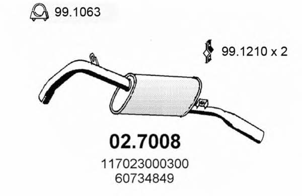 Asso 02.7008 End Silencer 027008: Buy near me in Poland at 2407.PL - Good price!