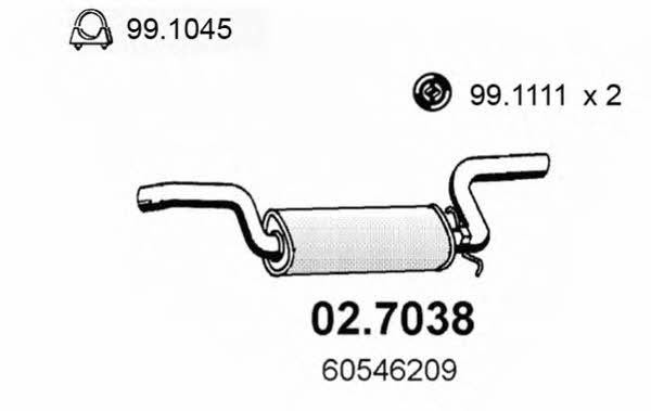 Asso 02.7038 End Silencer 027038: Buy near me in Poland at 2407.PL - Good price!