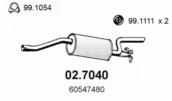 Asso 02.7040 End Silencer 027040: Buy near me in Poland at 2407.PL - Good price!