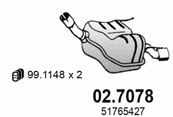Asso 02.7078 Endschalldämpfer 027078: Kaufen Sie zu einem guten Preis in Polen bei 2407.PL!