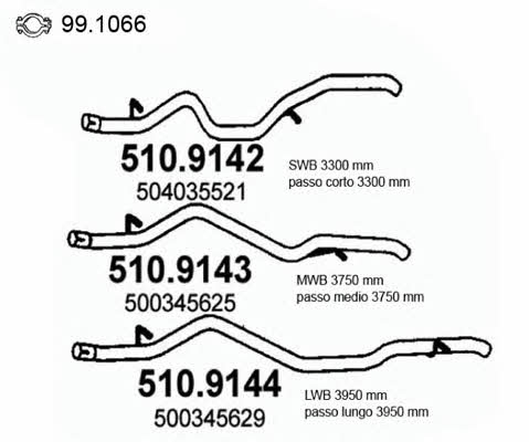 Asso 510.9143 Выхлопная труба 5109143: Отличная цена - Купить в Польше на 2407.PL!