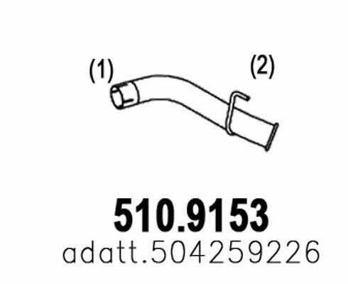 Asso 510.9153 Exhaust pipe 5109153: Buy near me in Poland at 2407.PL - Good price!