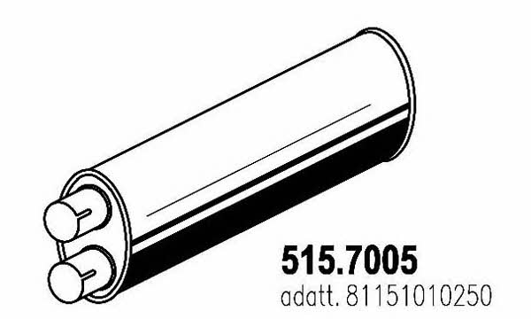 Asso 515.7005 Middle-/End Silencer 5157005: Buy near me in Poland at 2407.PL - Good price!