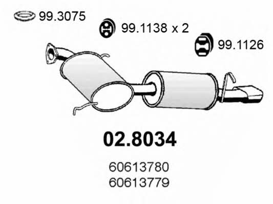 Asso 02.8034 Middle-/End Silencer 028034: Buy near me in Poland at 2407.PL - Good price!