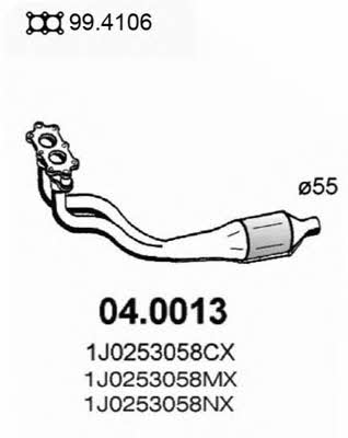 Asso 04.0013 Catalytic Converter 040013: Buy near me in Poland at 2407.PL - Good price!