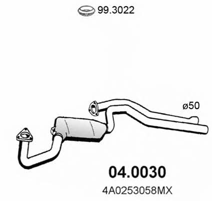 Asso 04.0030 Catalytic Converter 040030: Buy near me in Poland at 2407.PL - Good price!