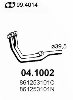  04.1002 Выхлопная труба 041002: Отличная цена - Купить в Польше на 2407.PL!